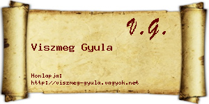 Viszmeg Gyula névjegykártya