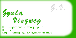 gyula viszmeg business card
